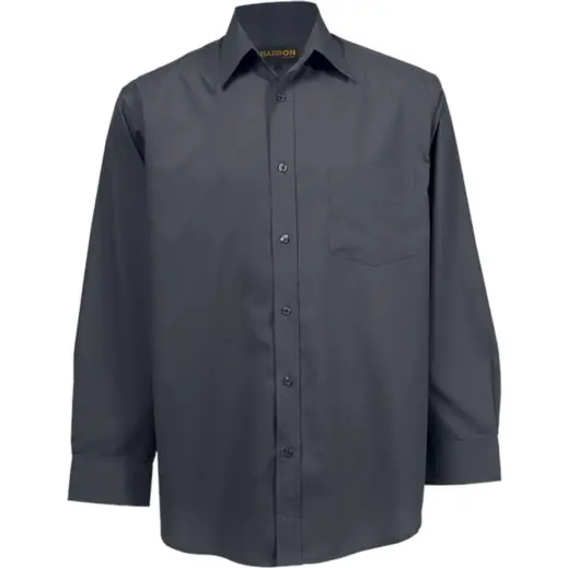 Grey Mens Basic Poly Cotton Lounge Long Sleeve
